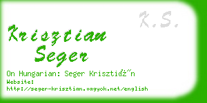 krisztian seger business card